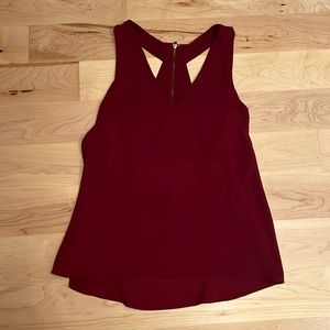 Cut Out Zip Back Tank Top